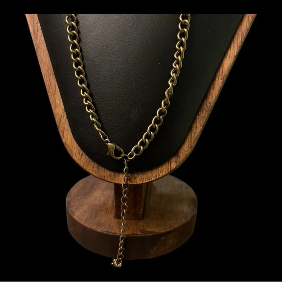 Vintage Brass Filigree bib necklace - Picture 5 of 5